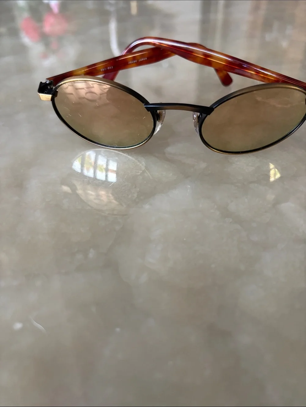 Revo Classic Round Men's Sunglasses in Brown Tortoise
